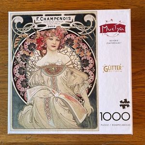 Buffalo Games 1,000 piece puzzle Glitter Mucha Reverie Daydream